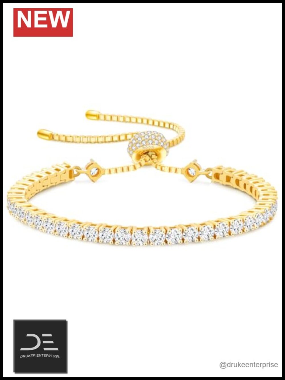 Adjustable Moissanite Bolo Tennis Bracelet, 925 Sterling Silver, D Color VVS1,